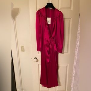 THE ATTICO DRESS WORN 1 TIME. FUCHSIA COLOR